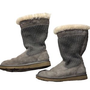 UGG 8 Surburb Crochet Gray 5124 Sheepskin Boot